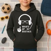 Sketch Streamer Whats Up Brother Kids Hoodie thumb 2