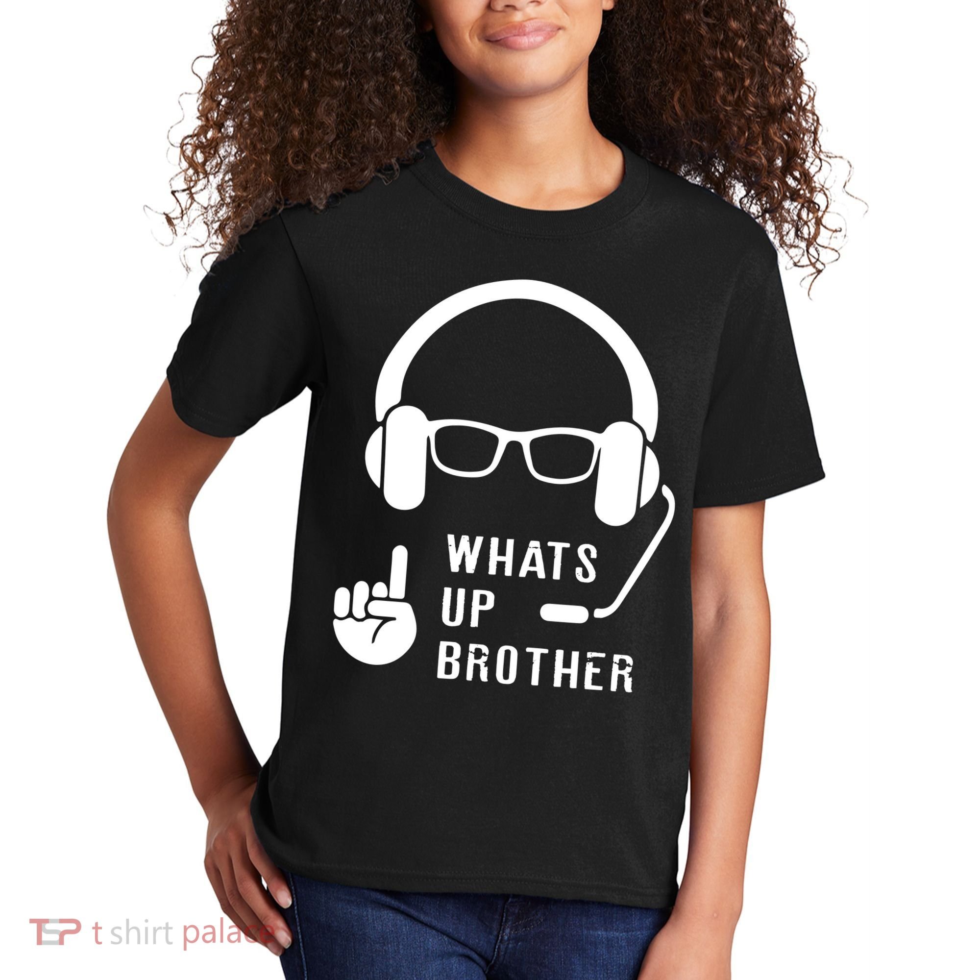 Sketch Streamer Whats Up Brother Kids T-Shirt