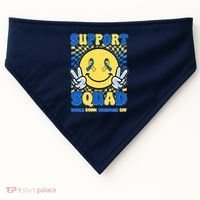 Support Squad World Down Syndrome Day Retro Smiley Emoji USA-Made Doggie Bandana thumb 0