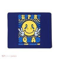 Support Squad World Down Syndrome Day Retro Smiley Emoji Mousepad thumb 0