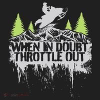 Snowmobile Sled When In Doubt Throttle Out Winter Sports  Beanie thumb 2