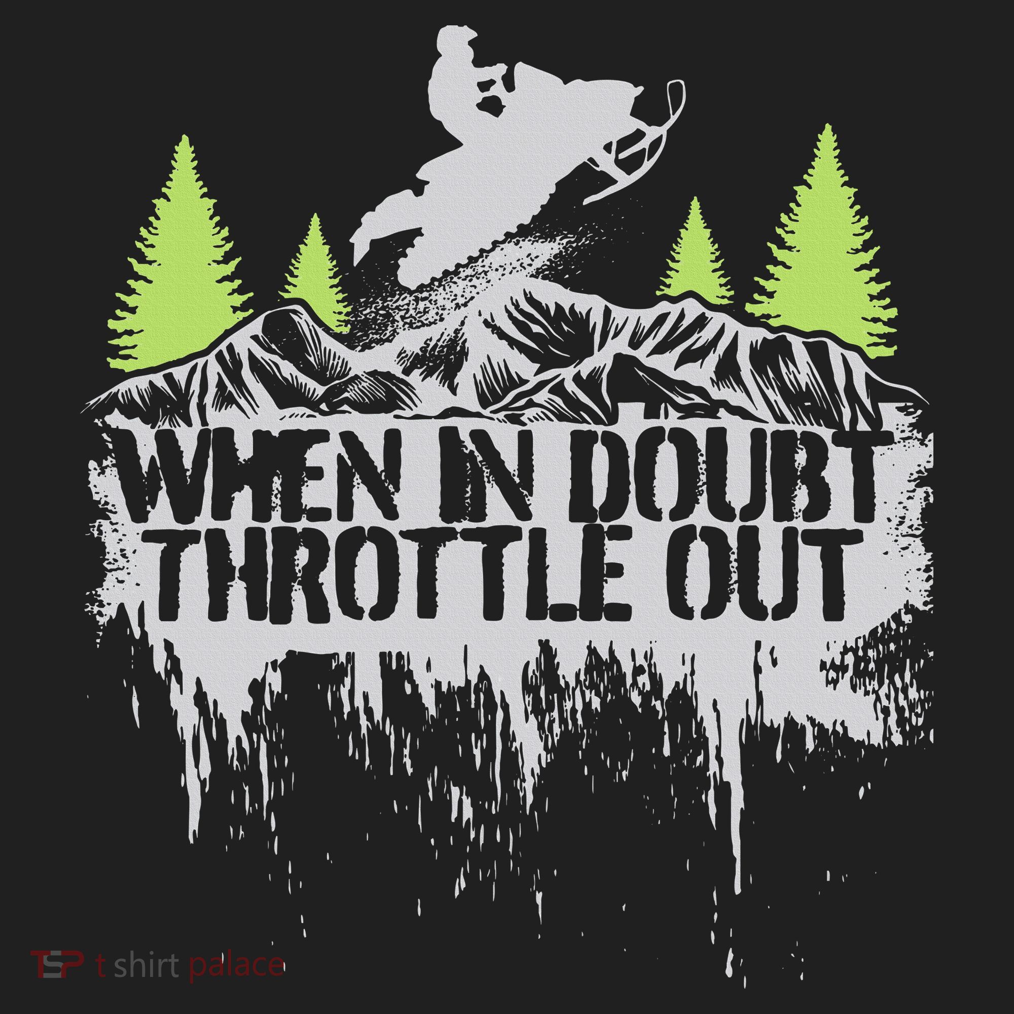 Snowmobile Sled When In Doubt Throttle Out Winter Sports  Beanie