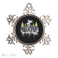 Snowmobile Sled When In Doubt Throttle Out Winter Sports  Ornament thumb 0