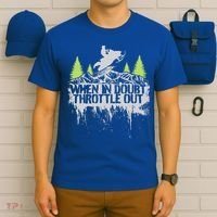 Snowmobile Sled When In Doubt Throttle Out Winter Sports  T-Shirt thumb 6