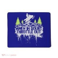 Snowmobile Sled When In Doubt Throttle Out Winter Sports  Mousepad thumb 0