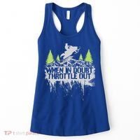 Snowmobile Sled When In Doubt Throttle Out Winter Sports  Women's Tank Top thumb 0