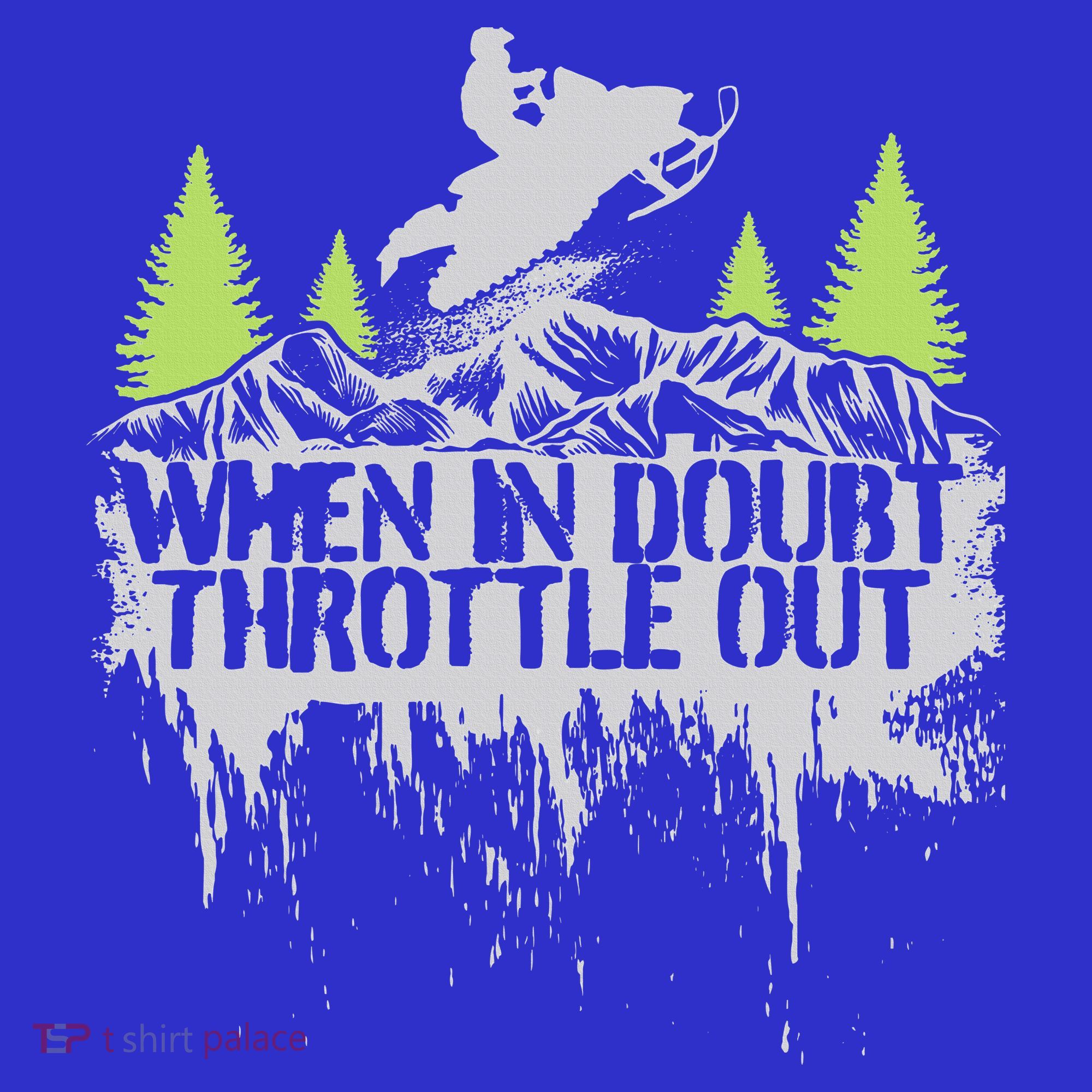 Snowmobile Sled When In Doubt Throttle Out Winter Sports  Women's Tank Top