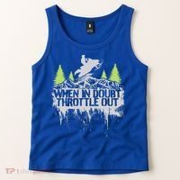 Snowmobile Sled When In Doubt Throttle Out Winter Sports  Tank Top thumb 2
