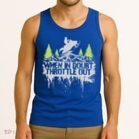 Snowmobile Sled When In Doubt Throttle Out Winter Sports  Tank Top thumb 3
