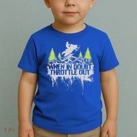 Snowmobile Sled When In Doubt Throttle Out Winter Sports  Toddler T-Shirt thumb 2