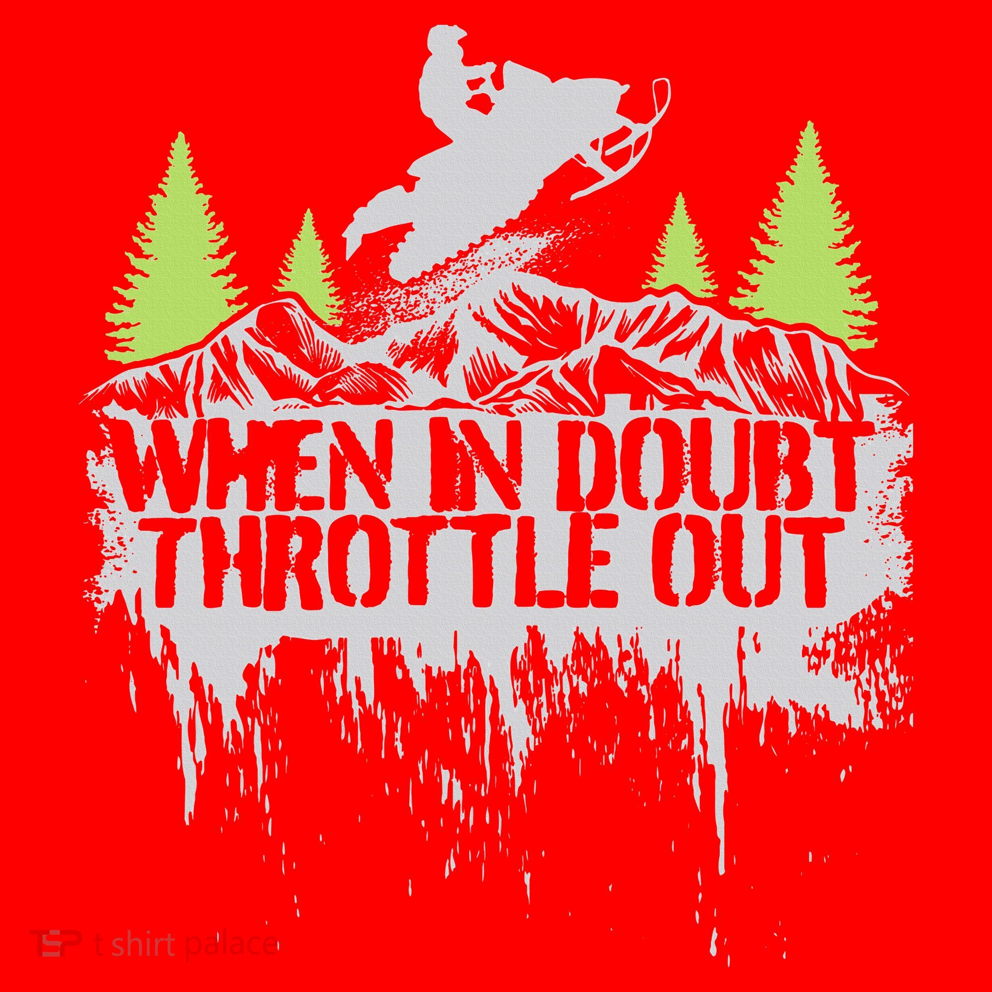Snowmobile Sled When In Doubt Throttle Out Winter Sports  Santa Hat