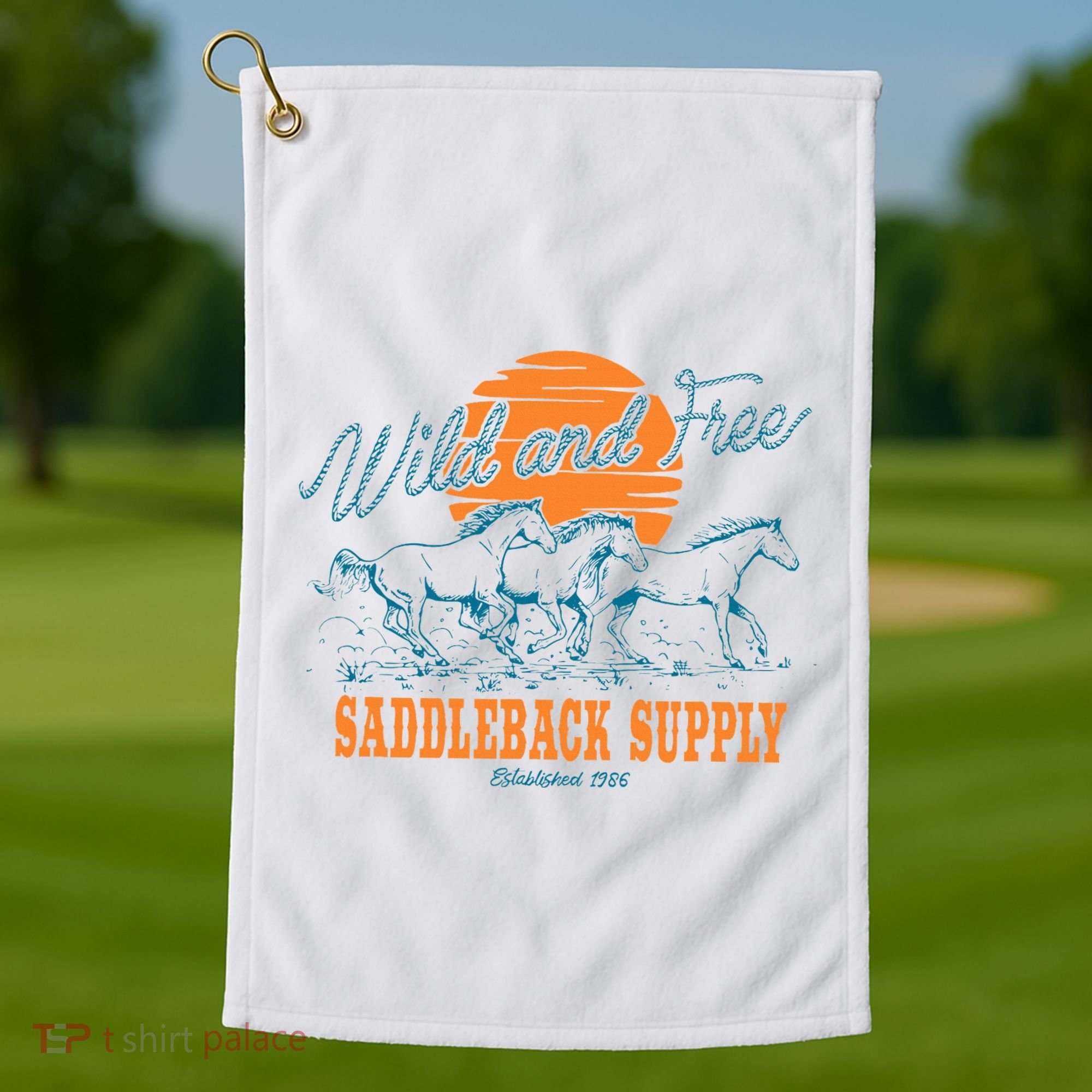 Saddleback Supply Wild And Free Golf Towel