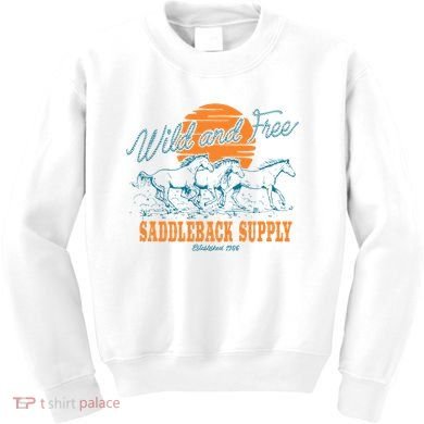 Saddleback Supply Wild And Free Kids Sweatshirt