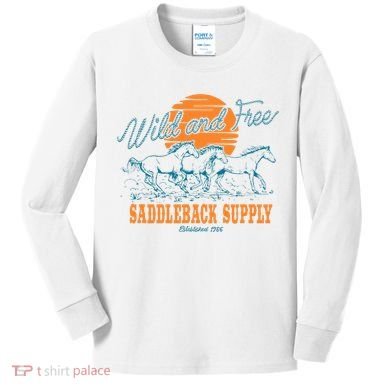 Saddleback Supply Wild And Free Kids Long Sleeve Shirt
