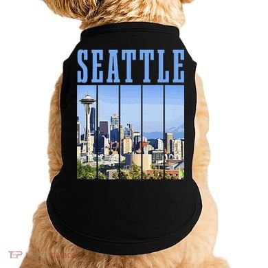 Seattle Skyline Washington Vintage Pride Doggie Tank