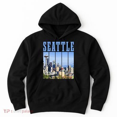Seattle Skyline Washington Vintage Pride Hoodie