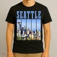 Seattle Skyline Washington Vintage Pride T-Shirt thumb 3