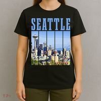 Seattle Skyline Washington Vintage Pride T-Shirt thumb 4