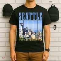Seattle Skyline Washington Vintage Pride T-Shirt thumb 6