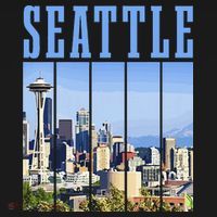 Seattle Skyline Washington Vintage Pride T-Shirt thumb 7