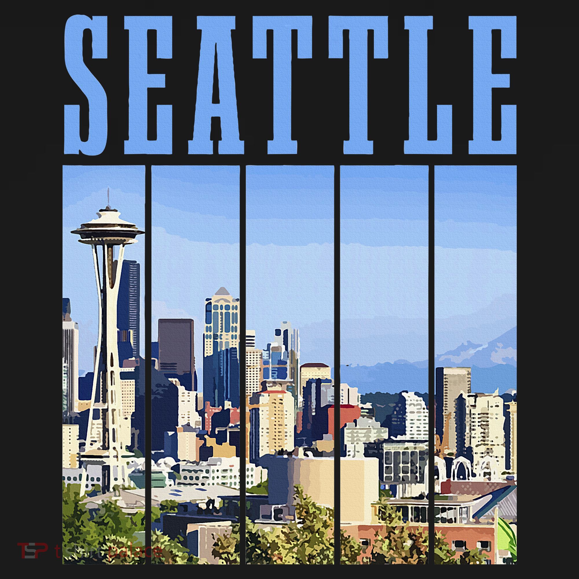 Seattle Skyline Washington Vintage Pride T-Shirt
