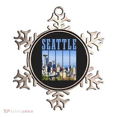 Seattle Skyline Washington Vintage Pride Ornament