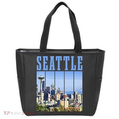 Seattle Skyline Washington Vintage Pride Tote Bag