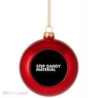 Step Daddy Material Plastic Christmas Ball Ornament thumb 0