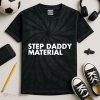 Step Daddy Material Kids Tie-Dye T-Shirt thumb 2