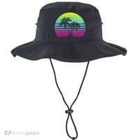 Summertime Synthwave Sunset With Palms Bucket Hat thumb 0