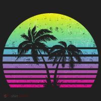 Summertime Synthwave Sunset With Palms Beanie thumb 2