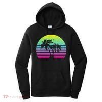 Summertime Synthwave Sunset With Palms Women's Hoodie thumb 0