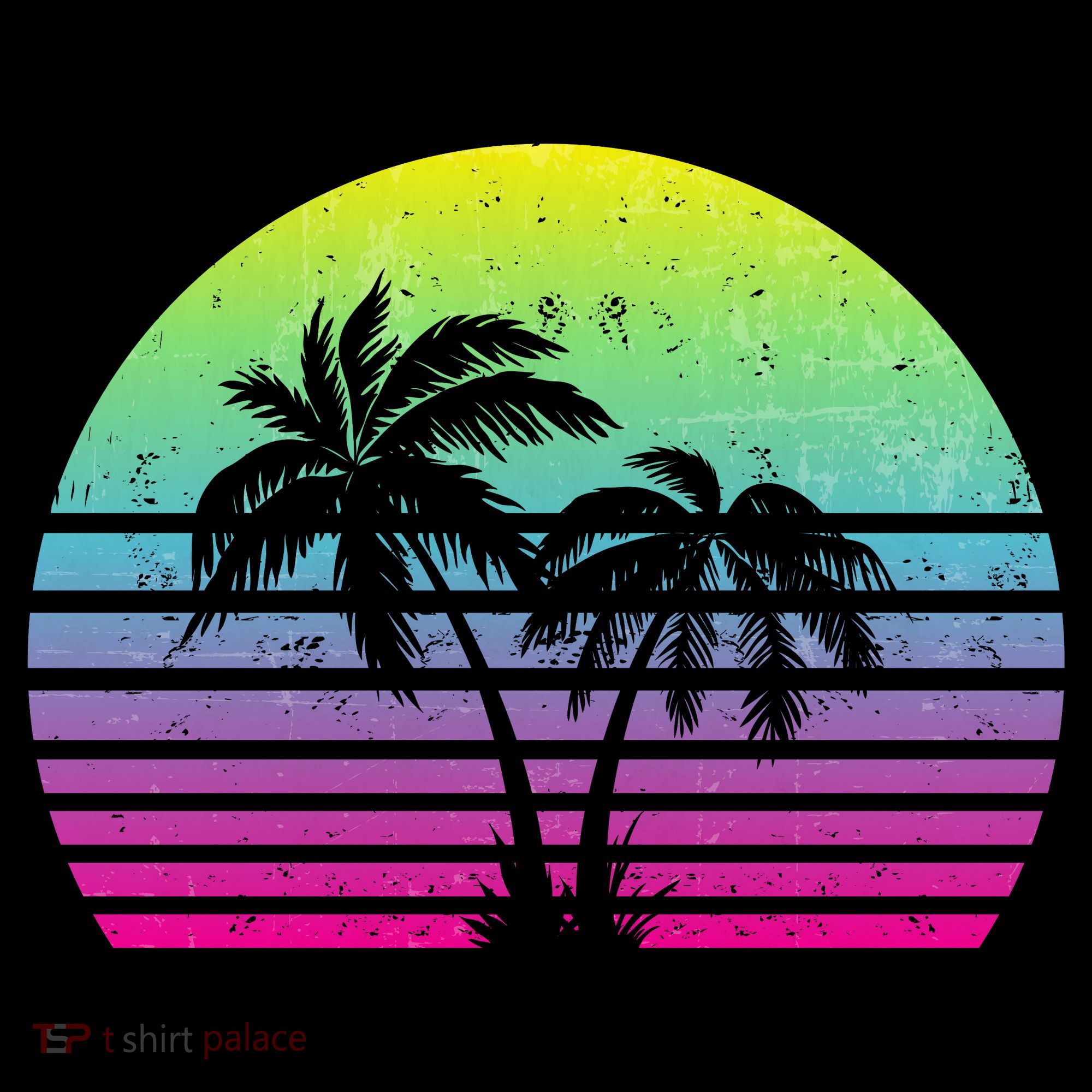 Summertime Synthwave Sunset With Palms Women's Hoodie