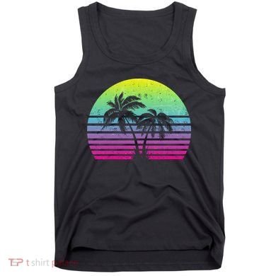 Summertime Synthwave Sunset With Palms Tank Top