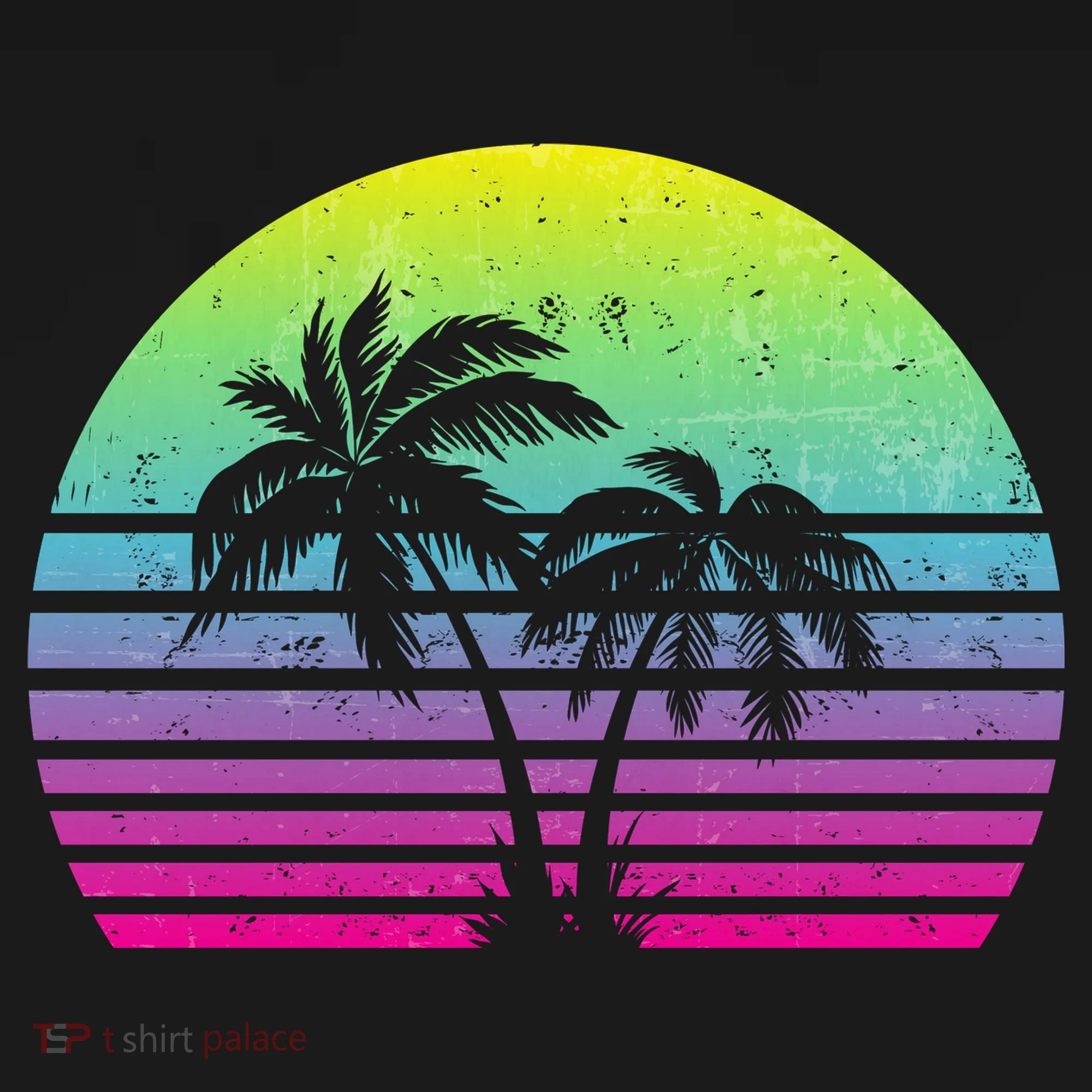 Summertime Synthwave Sunset With Palms Women's Long Sleeve Shirt
