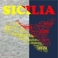 Sicily Souvenir With Map And Names Of Sicilian Cities Italy Kids Colorblock Raglan Jersey thumb 2