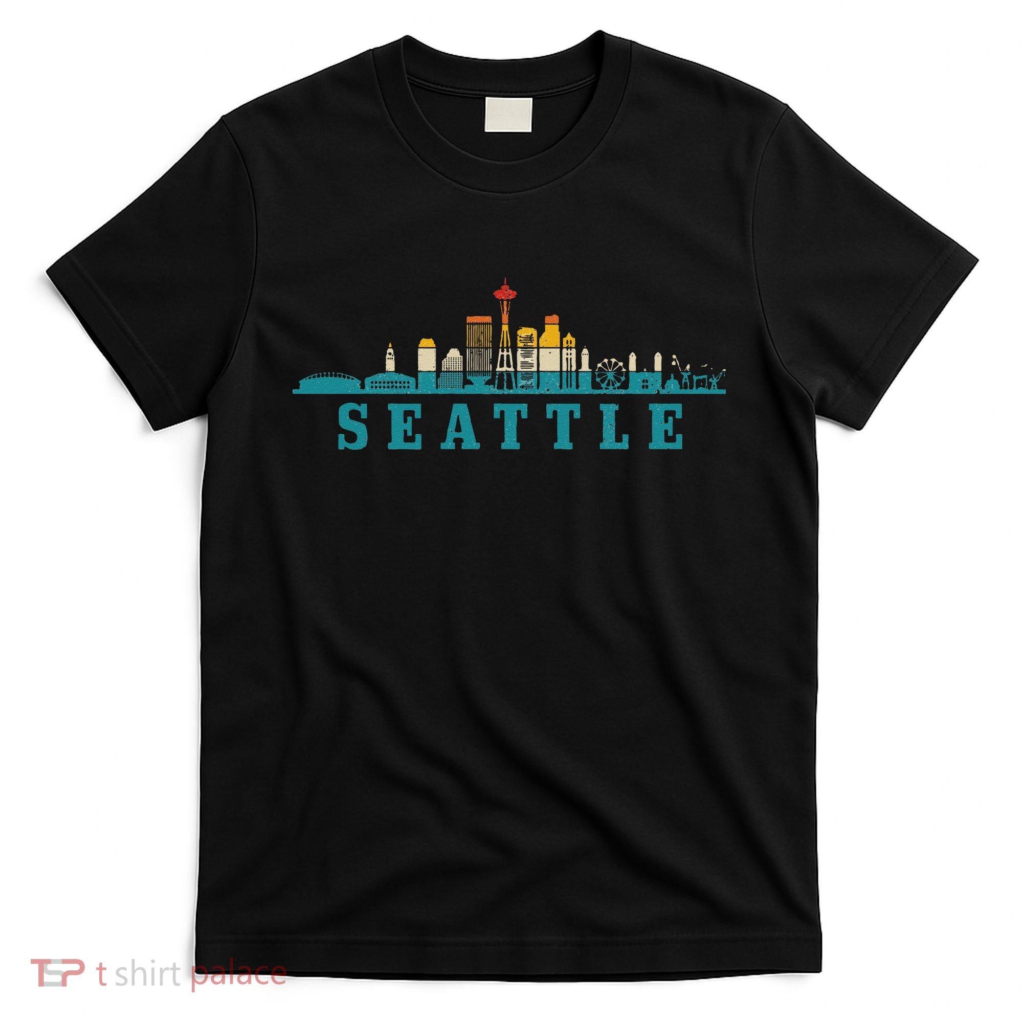 Seattle Skyline Washington Vintage Pride Retro T-Shirt