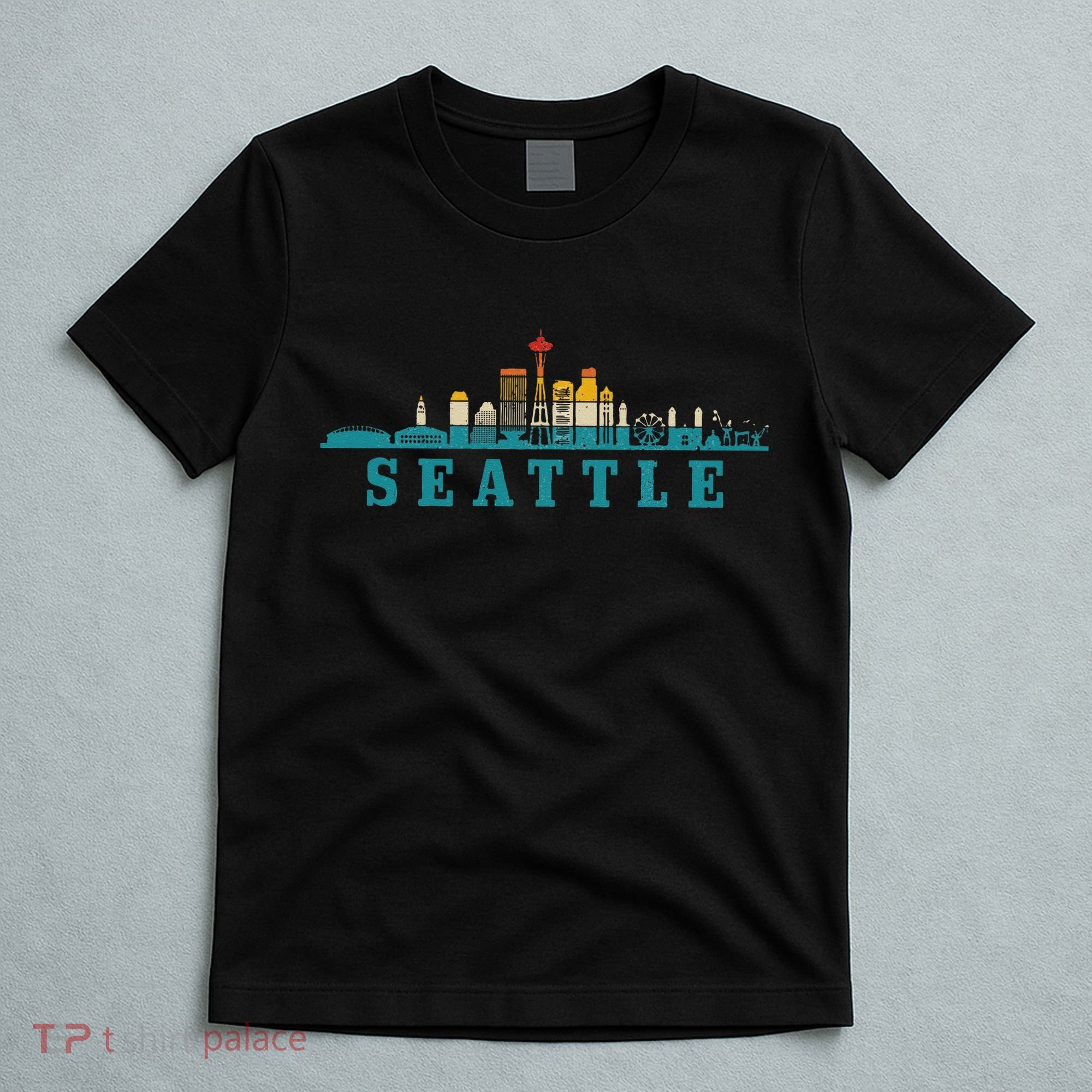Seattle Skyline Washington Vintage Pride Retro T-Shirt