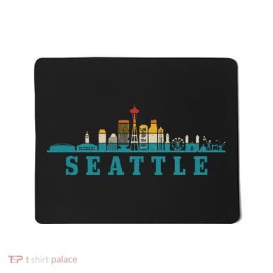 Seattle Skyline Washington Vintage Pride Retro Mousepad