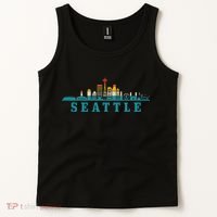 Seattle Skyline Washington Vintage Pride Retro Tank Top thumb 2