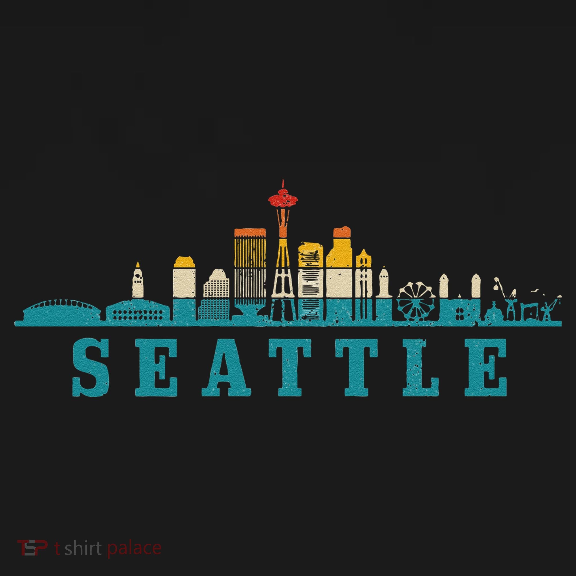 Seattle Skyline Washington Vintage Pride Retro Tank Top