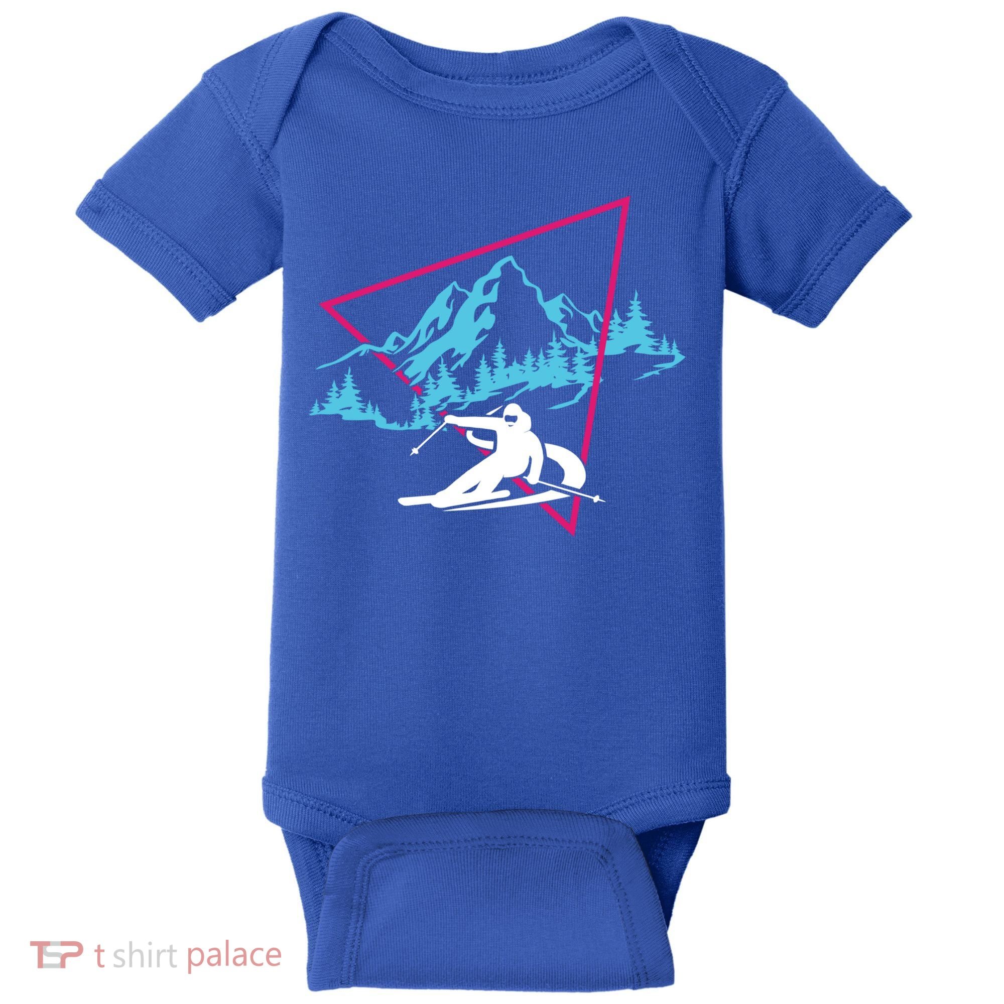 Skier Skiing Winter Sport Ski Skiers Ski Lover Gift Baby Bodysuit