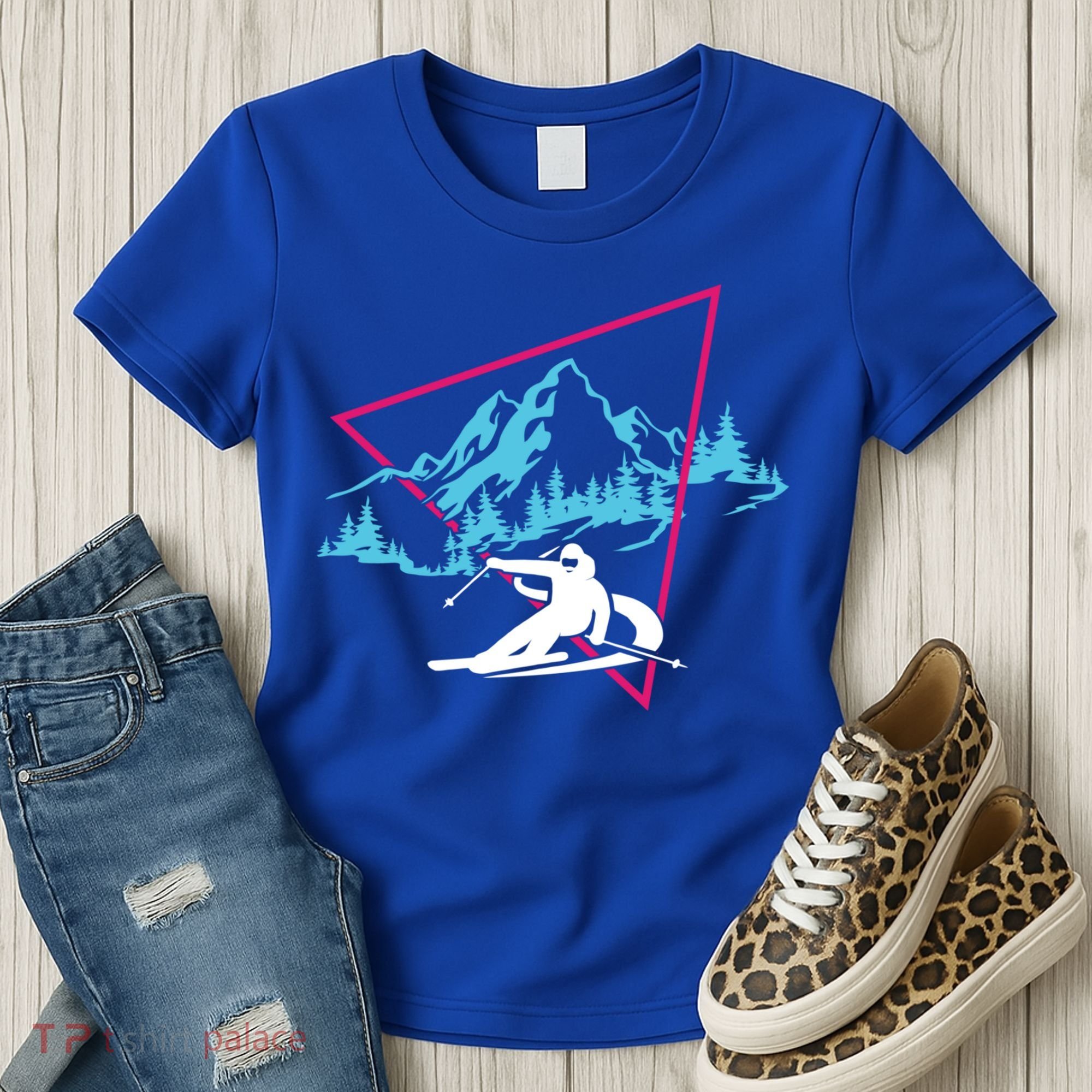 Skier Skiing Winter Sport Ski Skiers Ski Lover Gift Women's T-Shirt