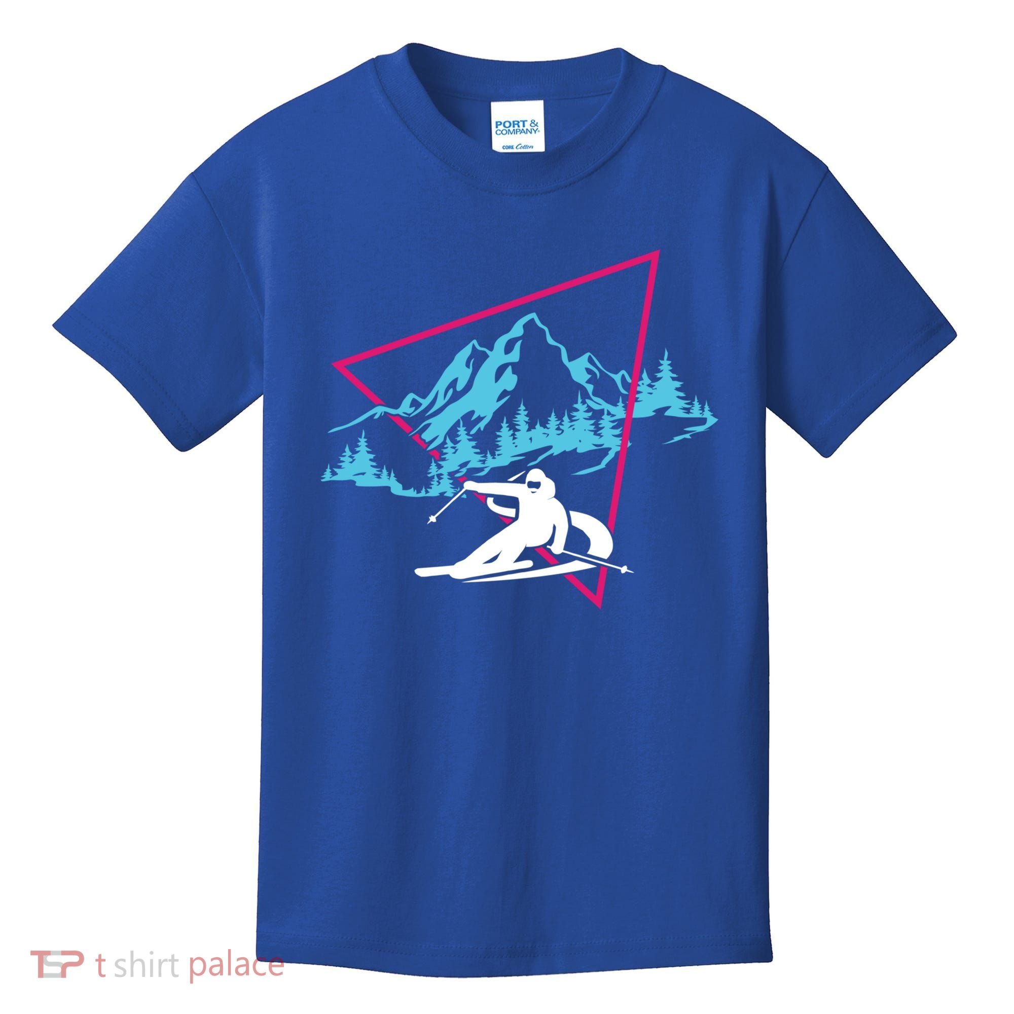 Skier Skiing Winter Sport Ski Skiers Ski Lover Gift Kids T-Shirt