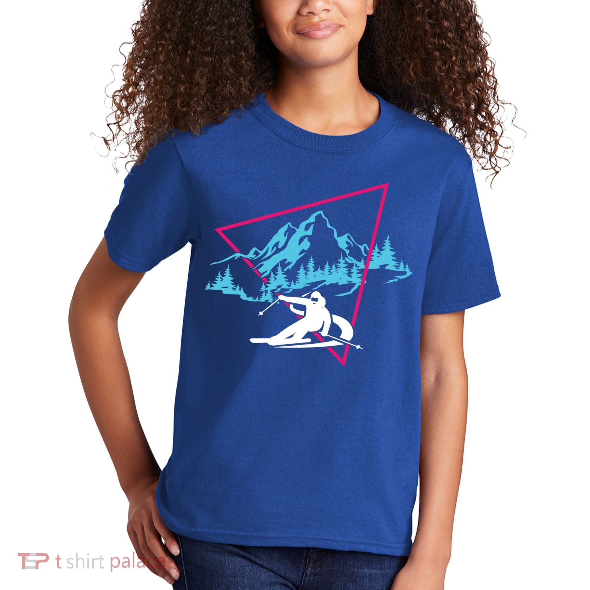 Skier Skiing Winter Sport Ski Skiers Ski Lover Gift Kids T-Shirt