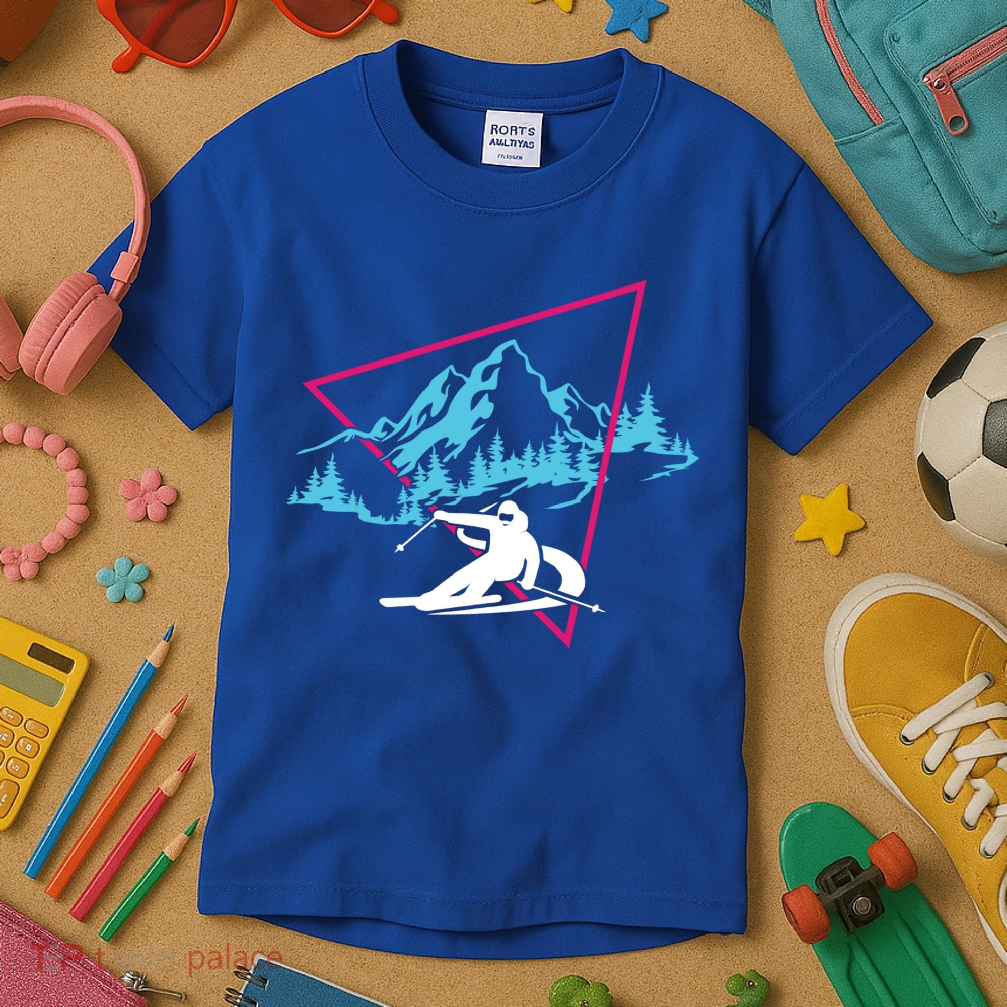 Skier Skiing Winter Sport Ski Skiers Ski Lover Gift Kids T-Shirt