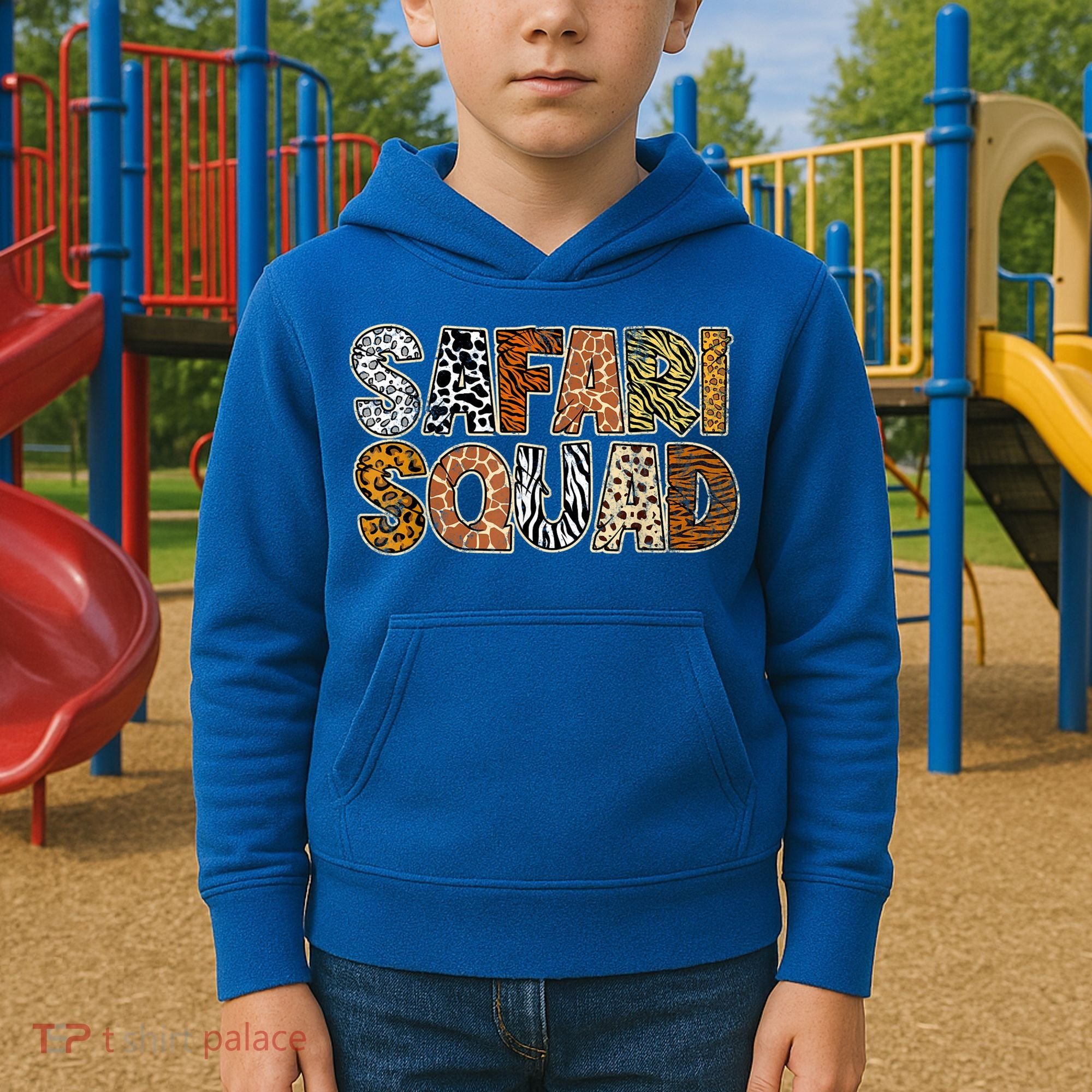 Safari Squad Wild Animals Lover Kids Hoodie