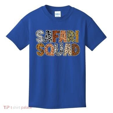 Safari Squad Wild Animals Lover Kids T-Shirt