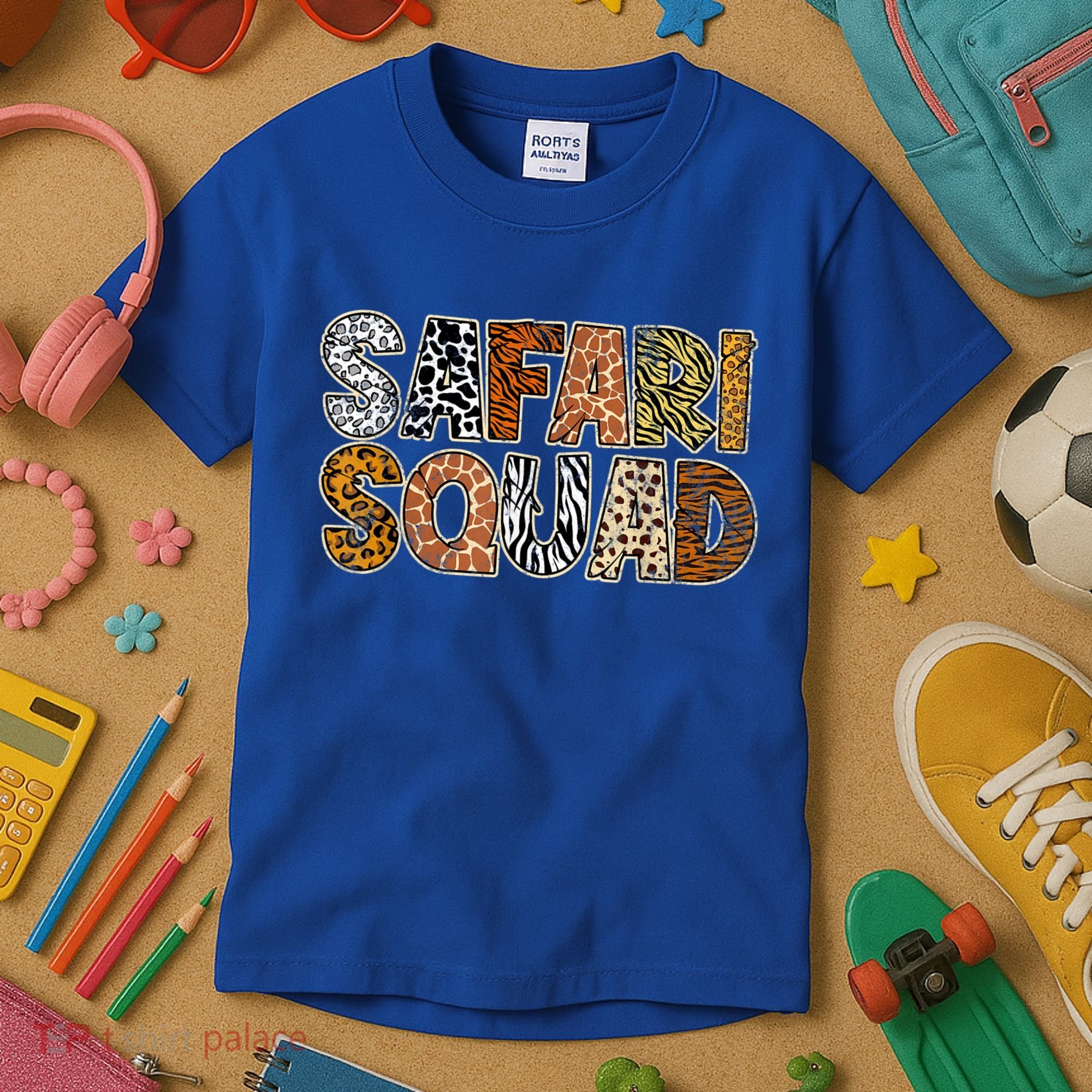 Safari Squad Wild Animals Lover Kids T-Shirt