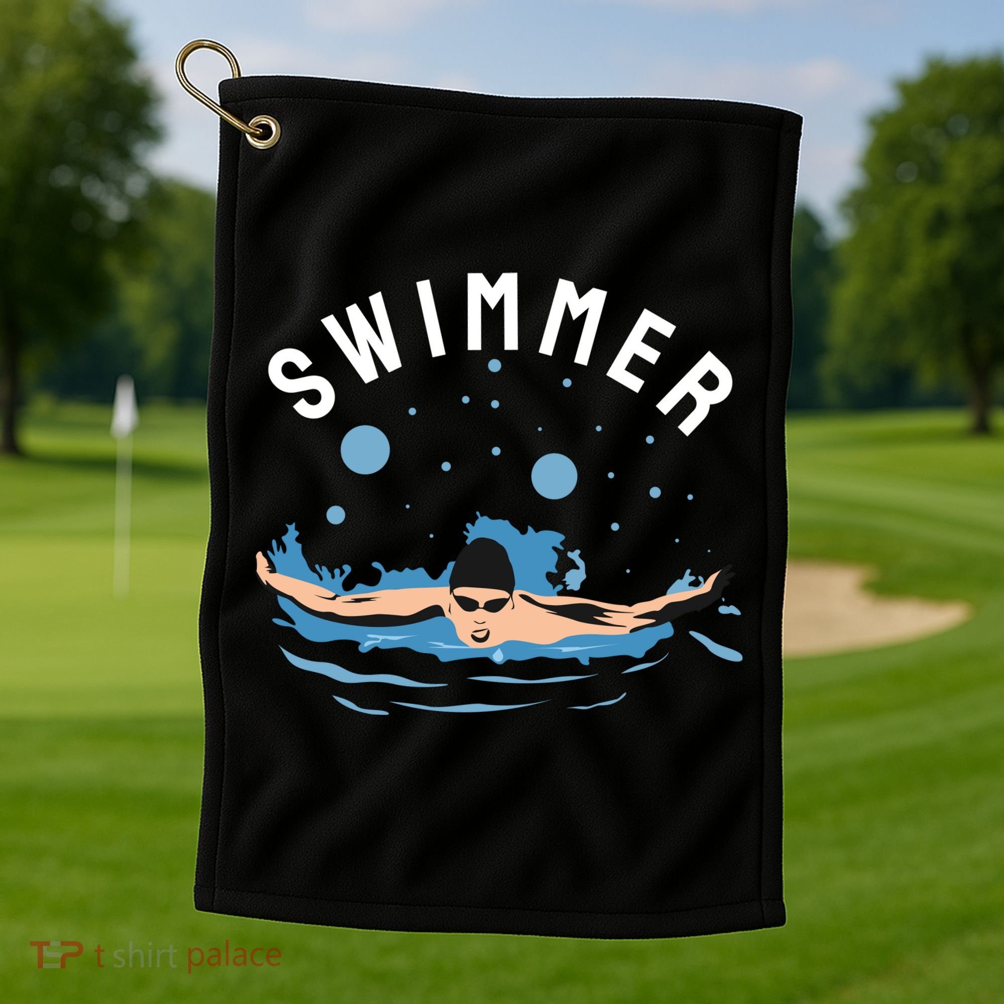 Swimmer Golf Towel